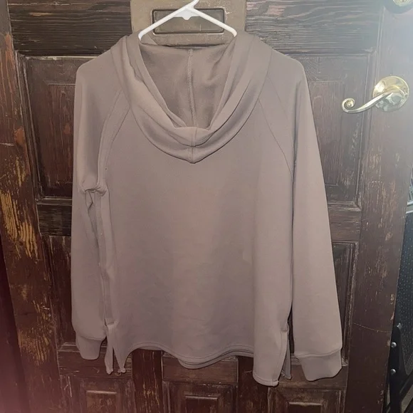 Greige Hooded Oversized Sweatshirt - Picture 3 of 5